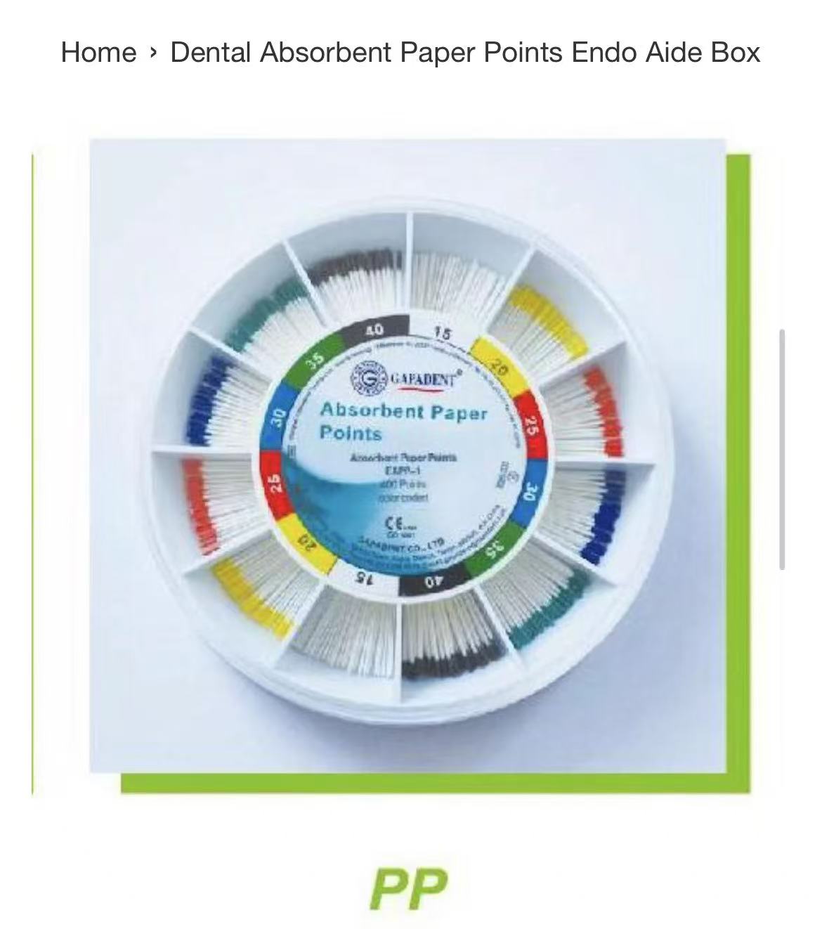 Dental GAPA-ISO Gutta Percha Points and Absorbent Paper Points Aide Box