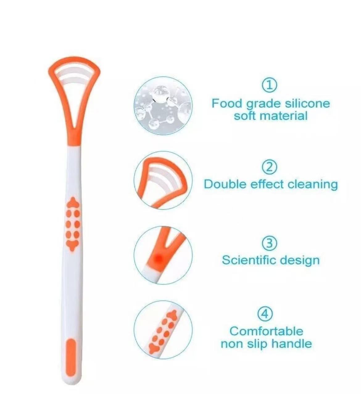 Dental Tongue Cleaner Scraper Hygiene Brush