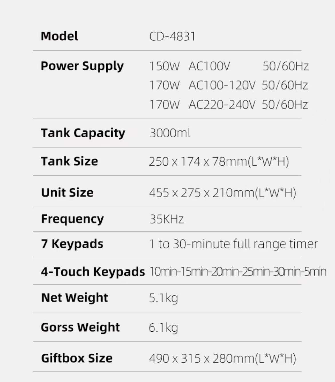 3L Ultrasonic Cleaner