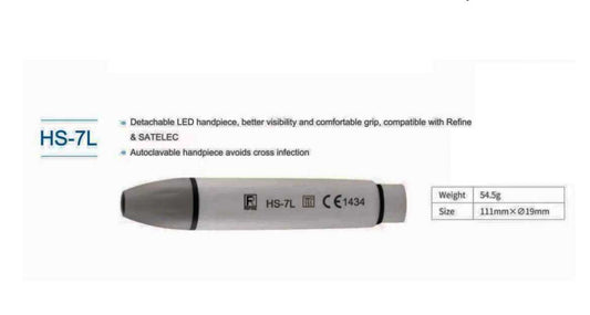 Dental Scaler Handpiece - HS-7L  Compatible with  SATELEC & Refine  Woodpecker