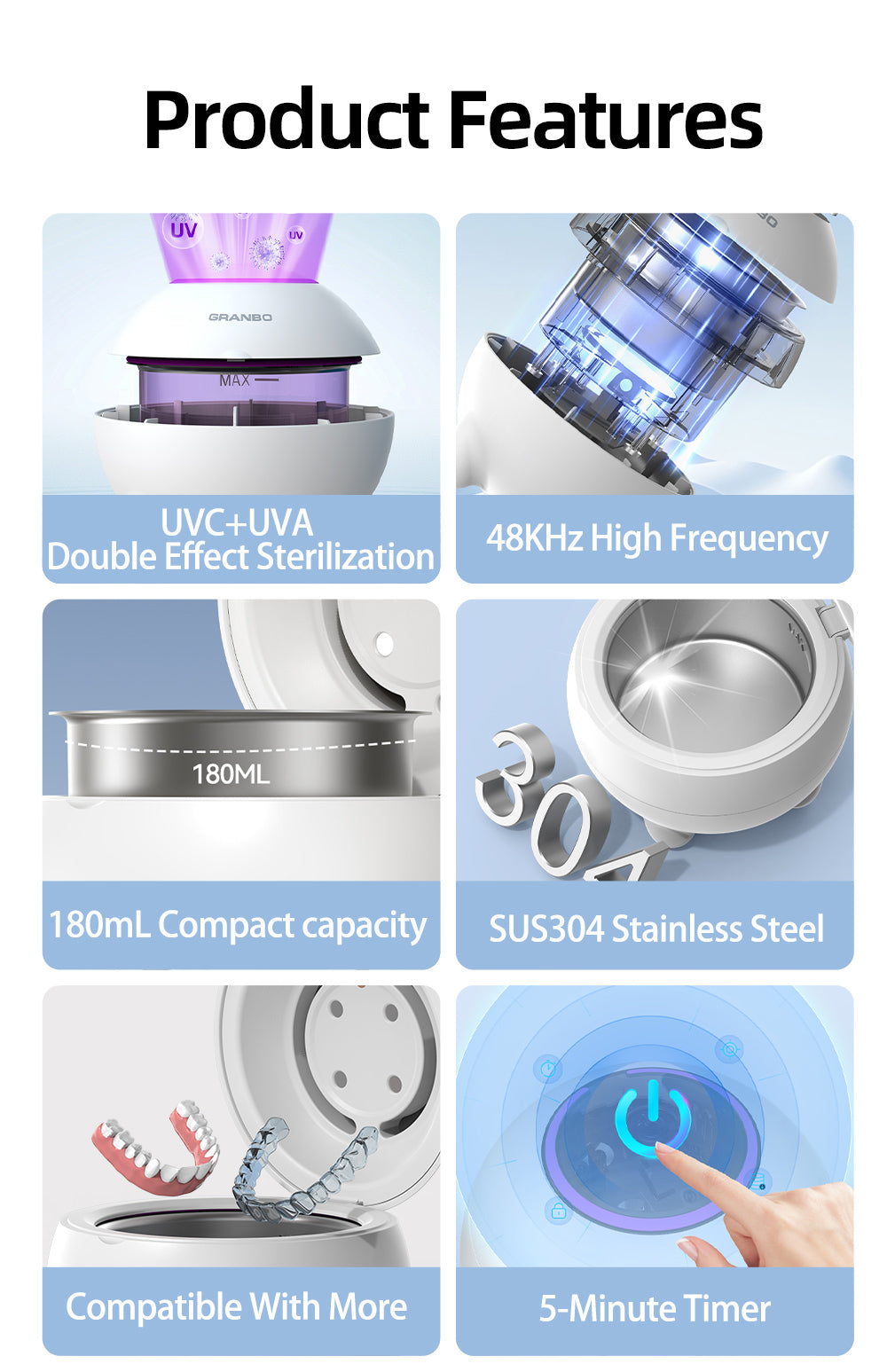 Ultrasonic Denture Cleaner