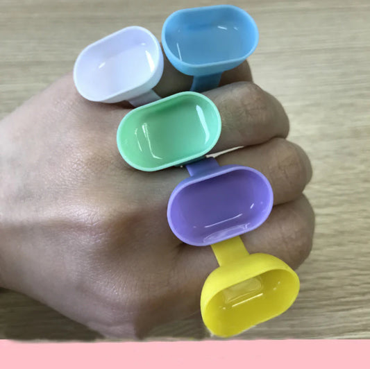 Dental Disposable Finger Prophy Rings Cups Mixing Dappen Dish