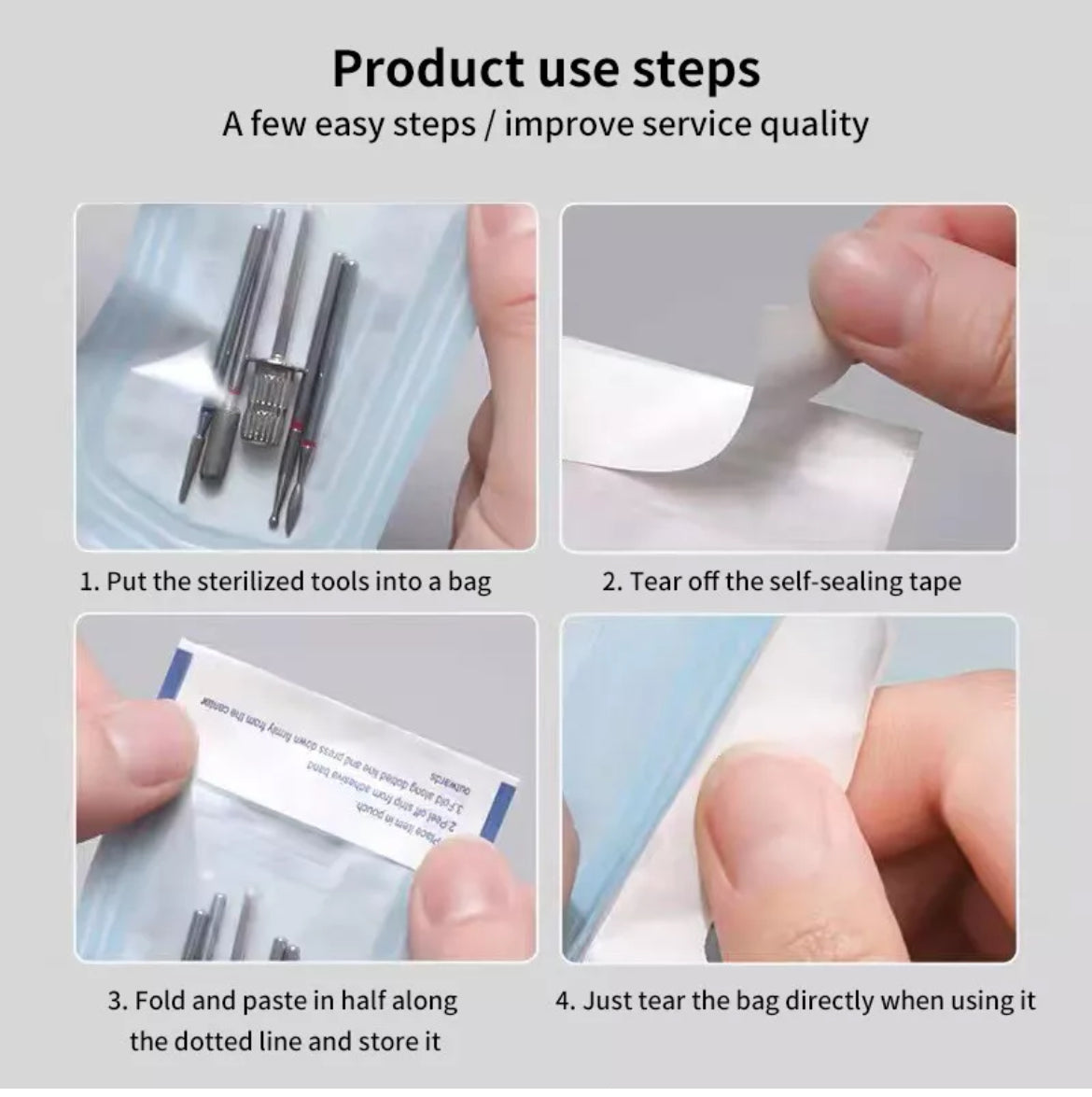 Dental Disposable Self-Sealing Sterilization Pouches