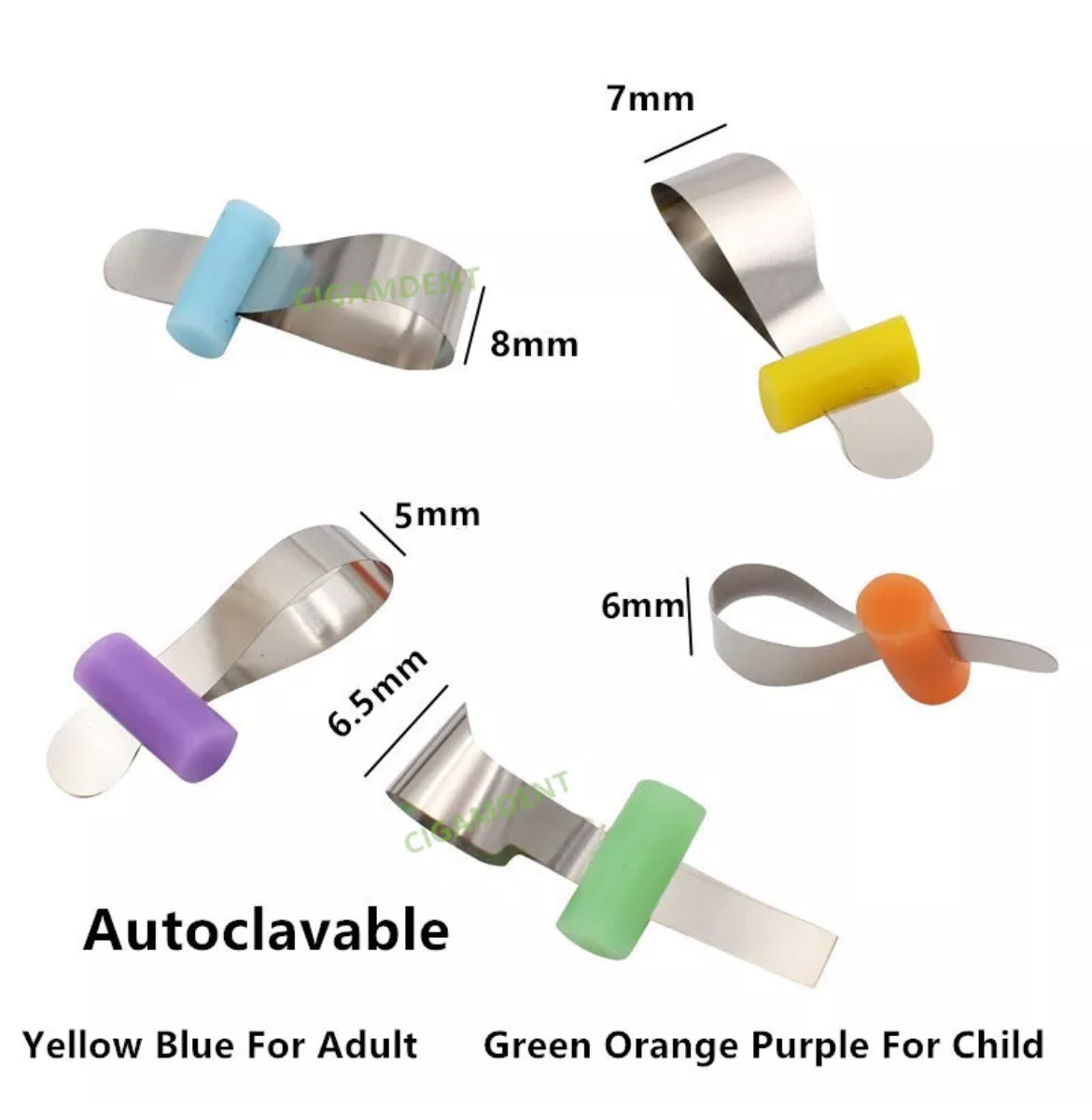 Dental Sectional Contoured Metal Matrix Bands Tofflemire Automatrix Locker Forming Sheet