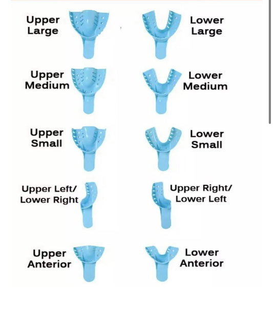 Dental Disposable Impression Tray - Light Blue