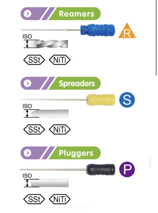 Dental Stainless Steel  Reamers  Hand Files