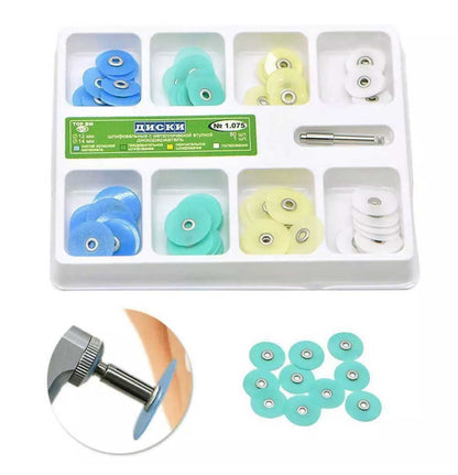 Dental Polishing Discs Assorted Kit +Mandrel