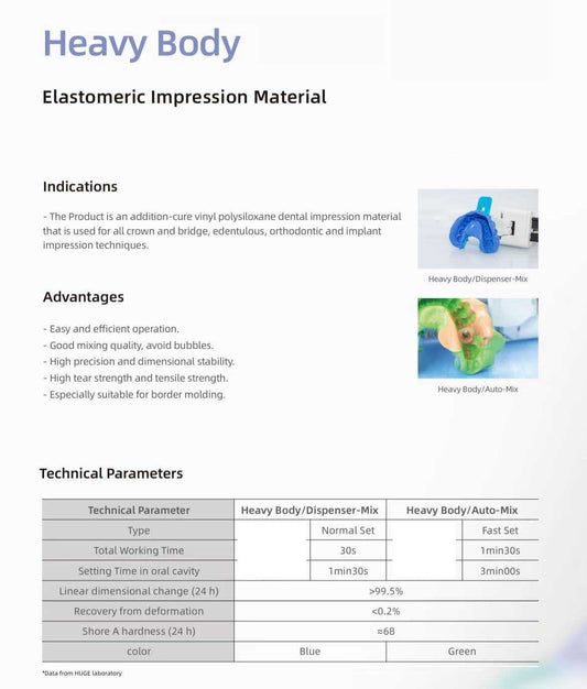 Elastomeric Impression Material   Heavy Body