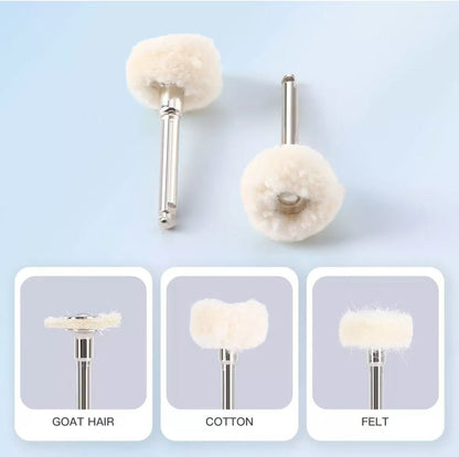 Dental Cotton Wheel Polishing Brush RA Shank