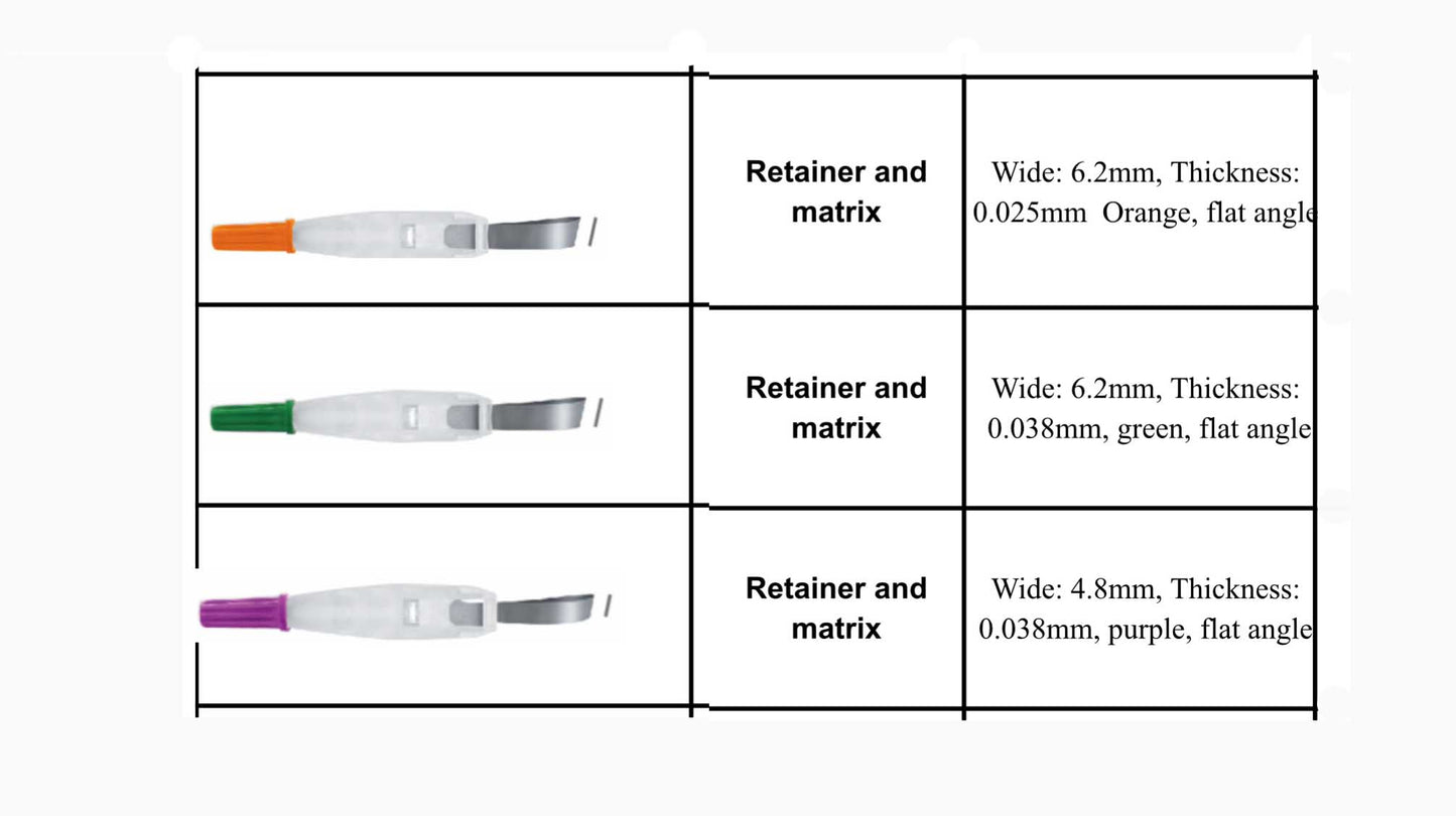 Dental Pro Matrix Bands with Adjust Ring System Clamp Tool Clip