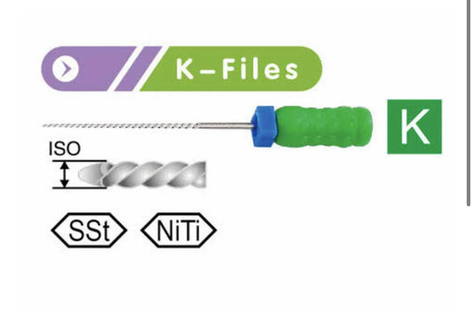 Dental NiTi K- Files    21mm