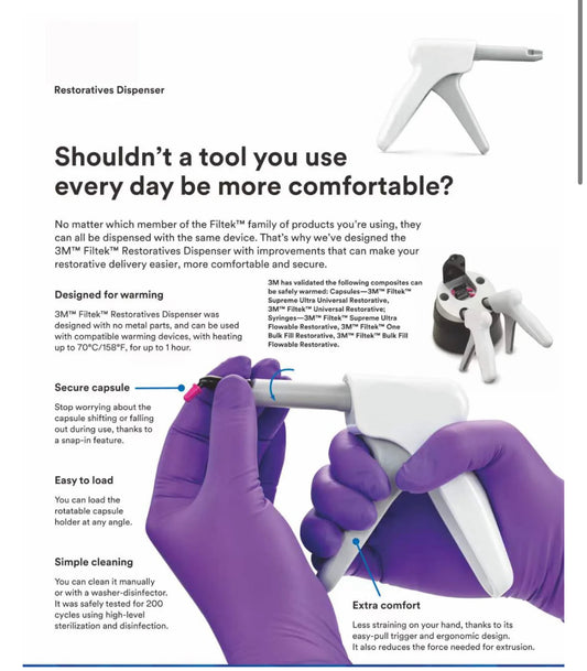 Dental Compule Unidose Applicator Composite Dispenser Gun