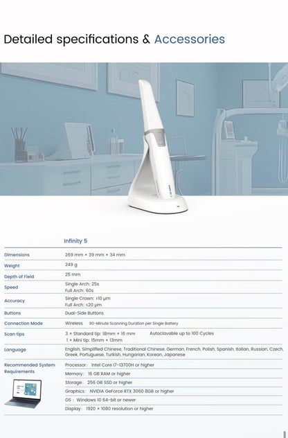 Aidite Intralral Scanner --  Infinity 5 Wireless