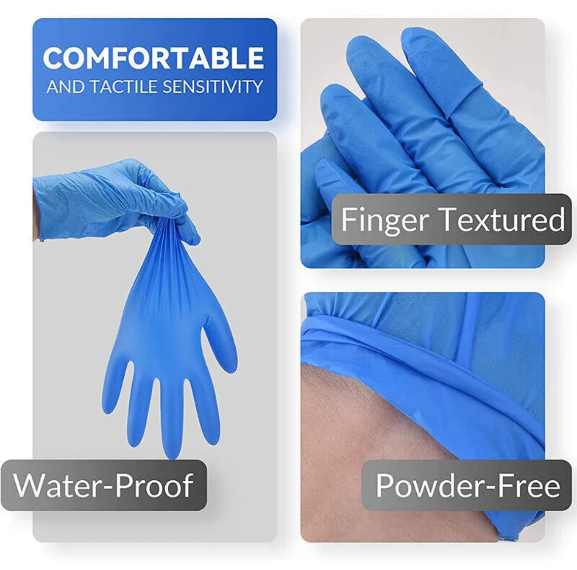 Disposable Medical Examination Powder Free Gloves Nitrile