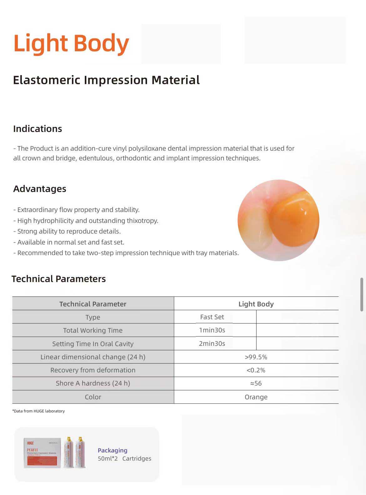 Elastomeric Impression Material -- Light Body