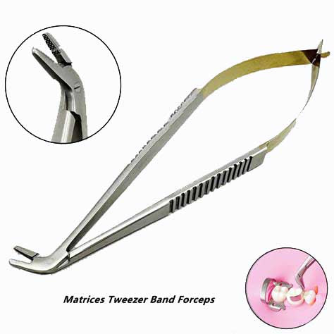 Dental Sectional Matrix Bands Contoured Forceps Tweezer Plier Placement