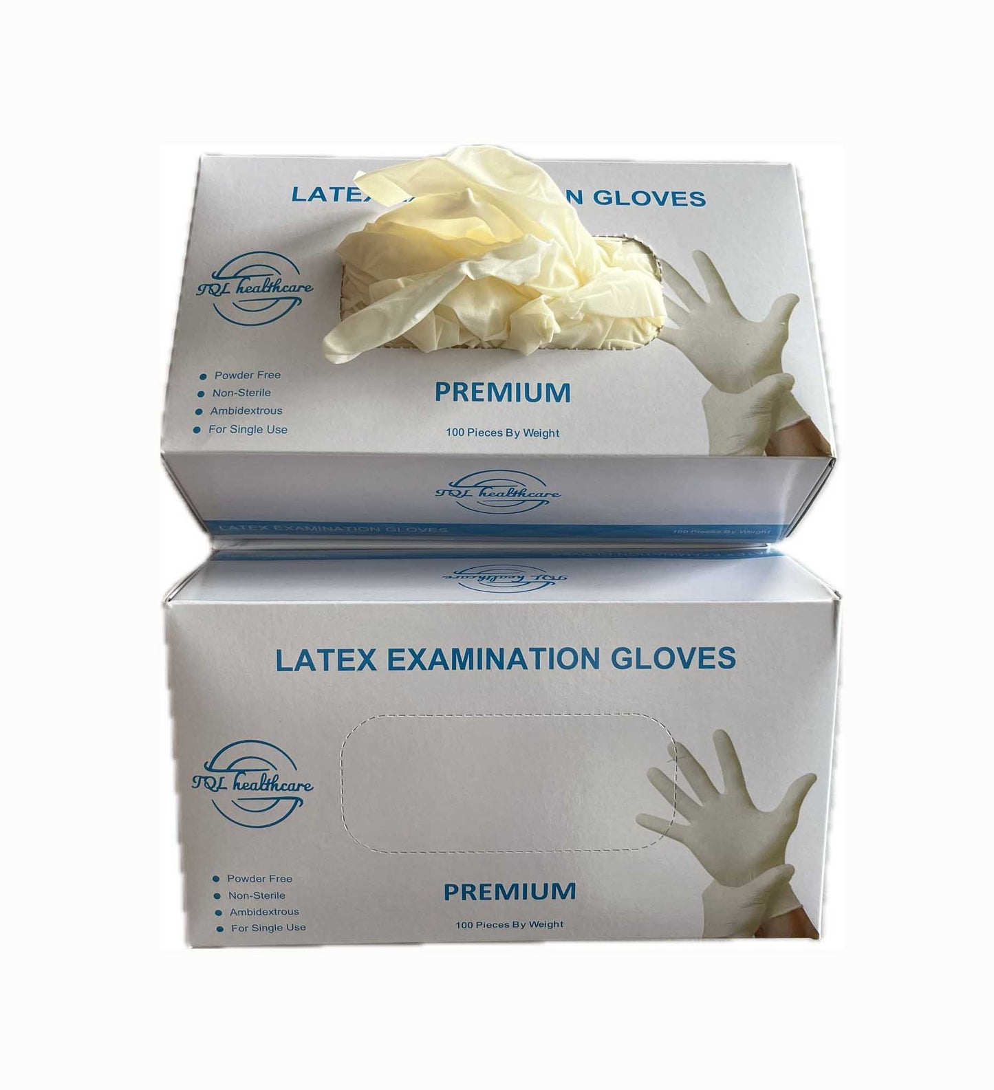 Disposable Medical Examination Latex Powder Free Gloves        Premium