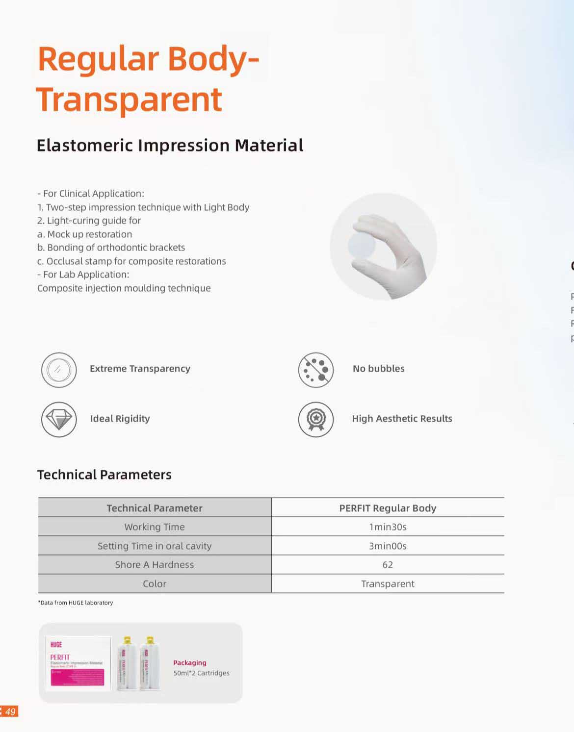 Elastomeric Impression Material -- Regular Body Transparent