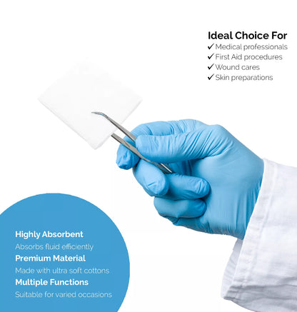 Dental Disposable 4-Ply Non-Woven Sponges Gauze Pads Swabs