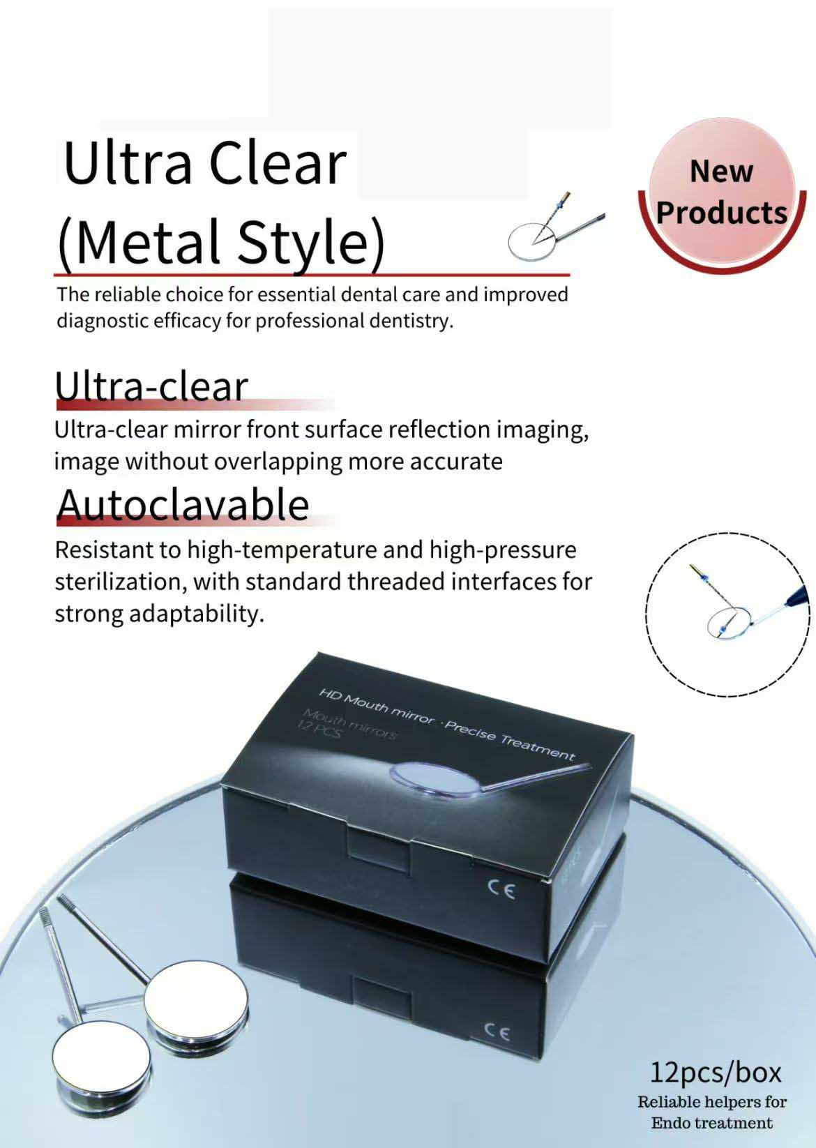 Ultra Clear Mouth Mirrors Front