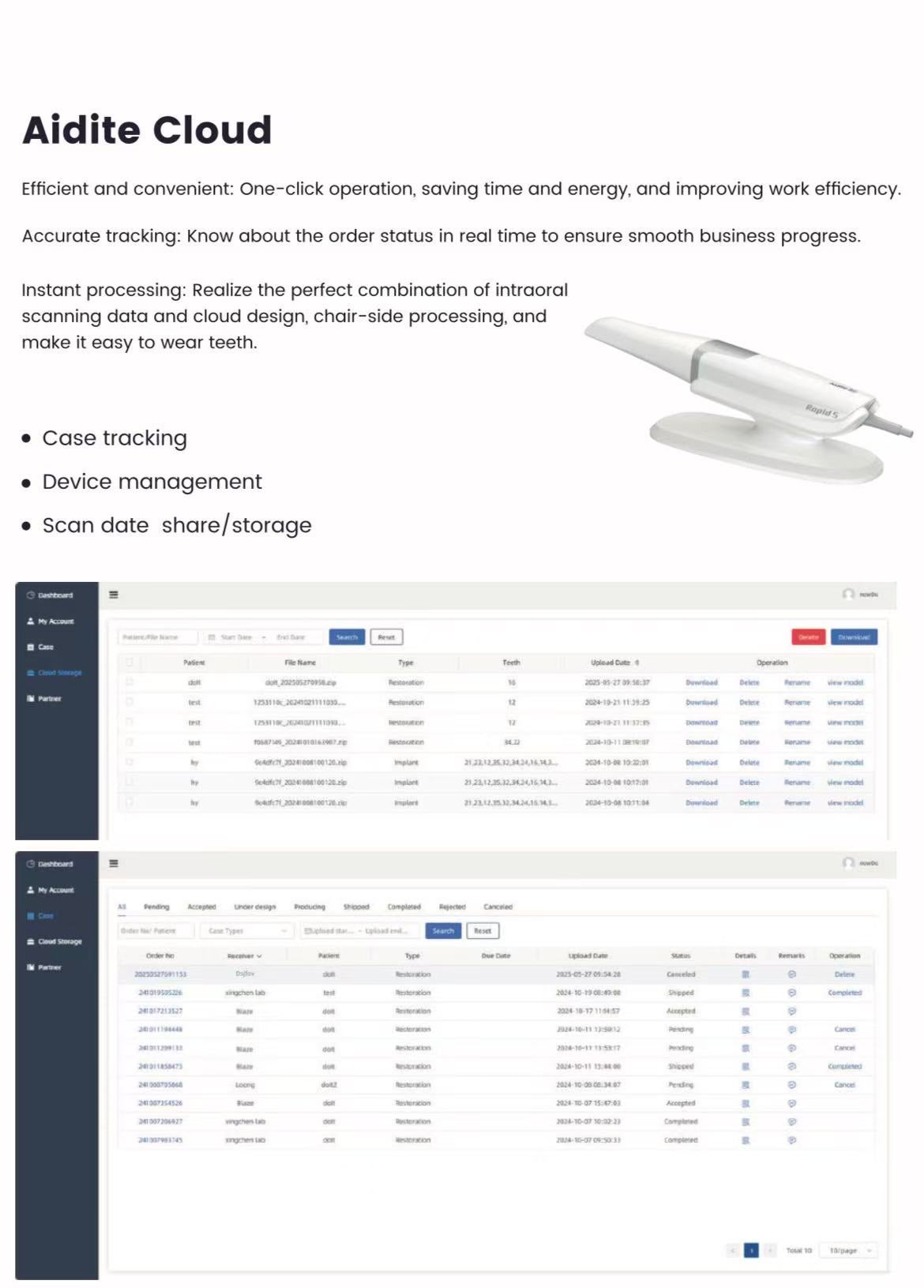 Aidite Intraoral Scanner -- Rapid 5