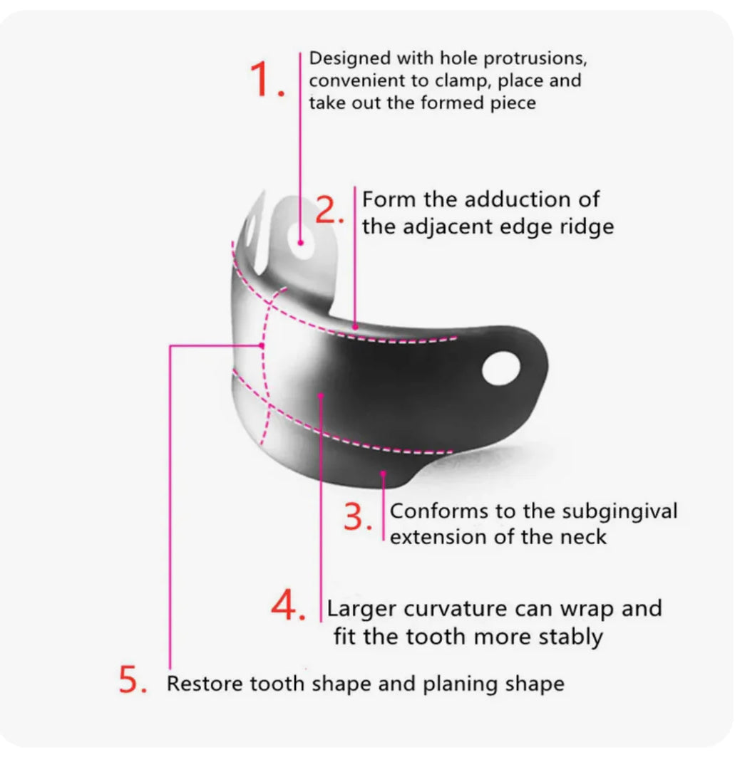 Dental Matrix Refill Matrices Sectional Matrices Fit Garrison Palodent V3 Ring System   M4