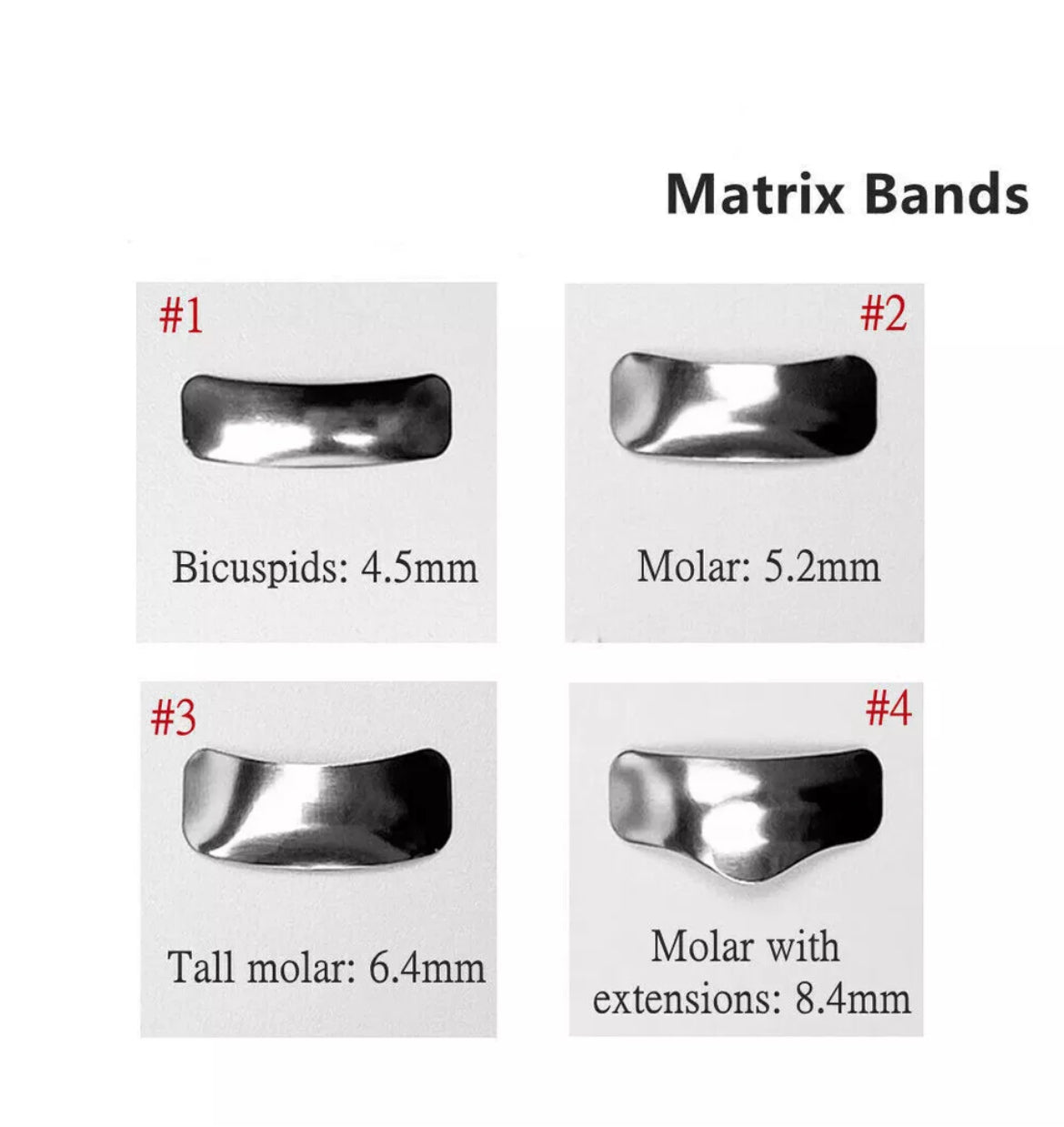 Dental Matrix Band Biscuspids Refill Matrices Sectional System   M2 1.0